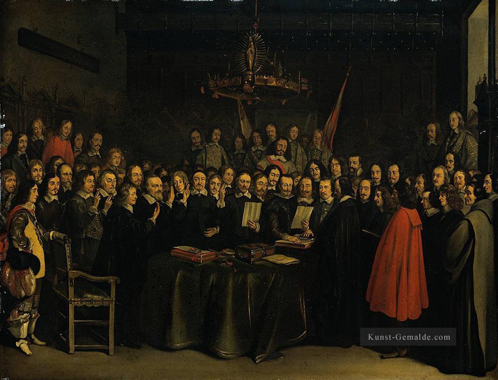 Borch II Gerard ter  die Ratifizierung des Vertrags von Munster 15 Mai 1648 Christianity Filippino Lippi Ölgemälde